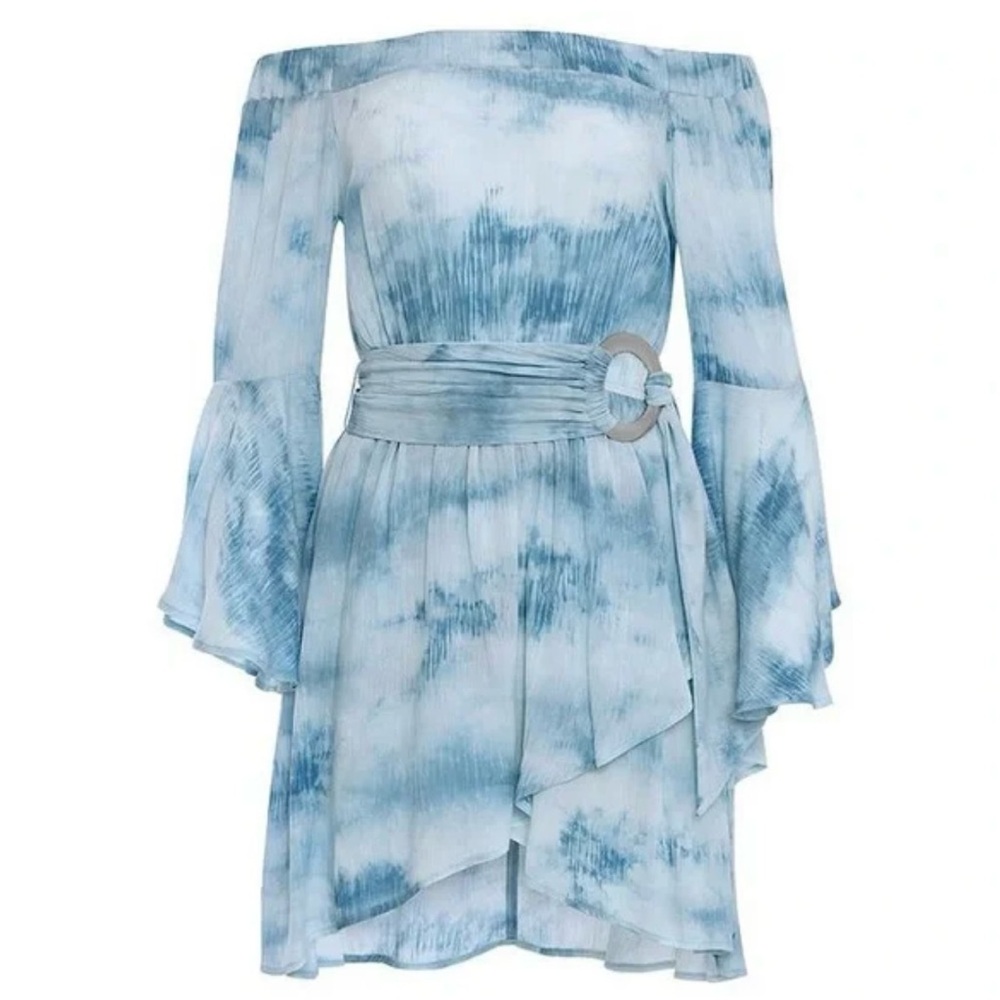Blue Tie-Dye Flowy Dress
